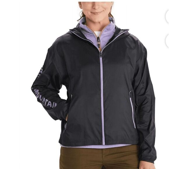 MARMOT Brooklyn Air Jacket Women's S Black/Paisley Purple Front Zip Closure - Picture 1 of 8